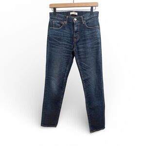 MOUSSY Vintage Skinny Straight Leg Jeans in Dark Wash Japanese Denim Classic